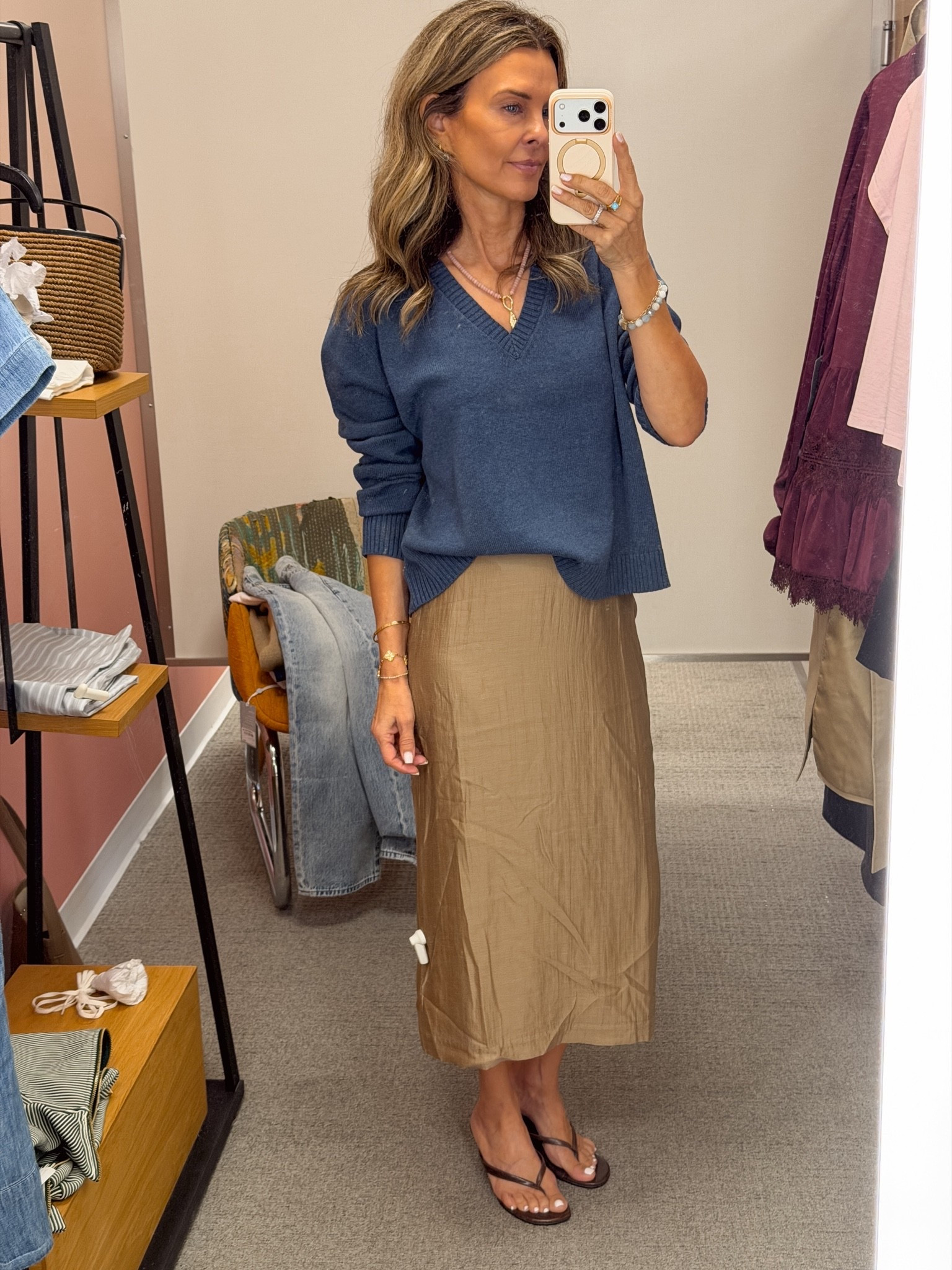 I’m 5’6’’
-sweater is so soft, a splurge but worth it! 
-skirt is on sale now 
-shoes TTS

#LTKootd #LTKSaleAlert #LTKOver40