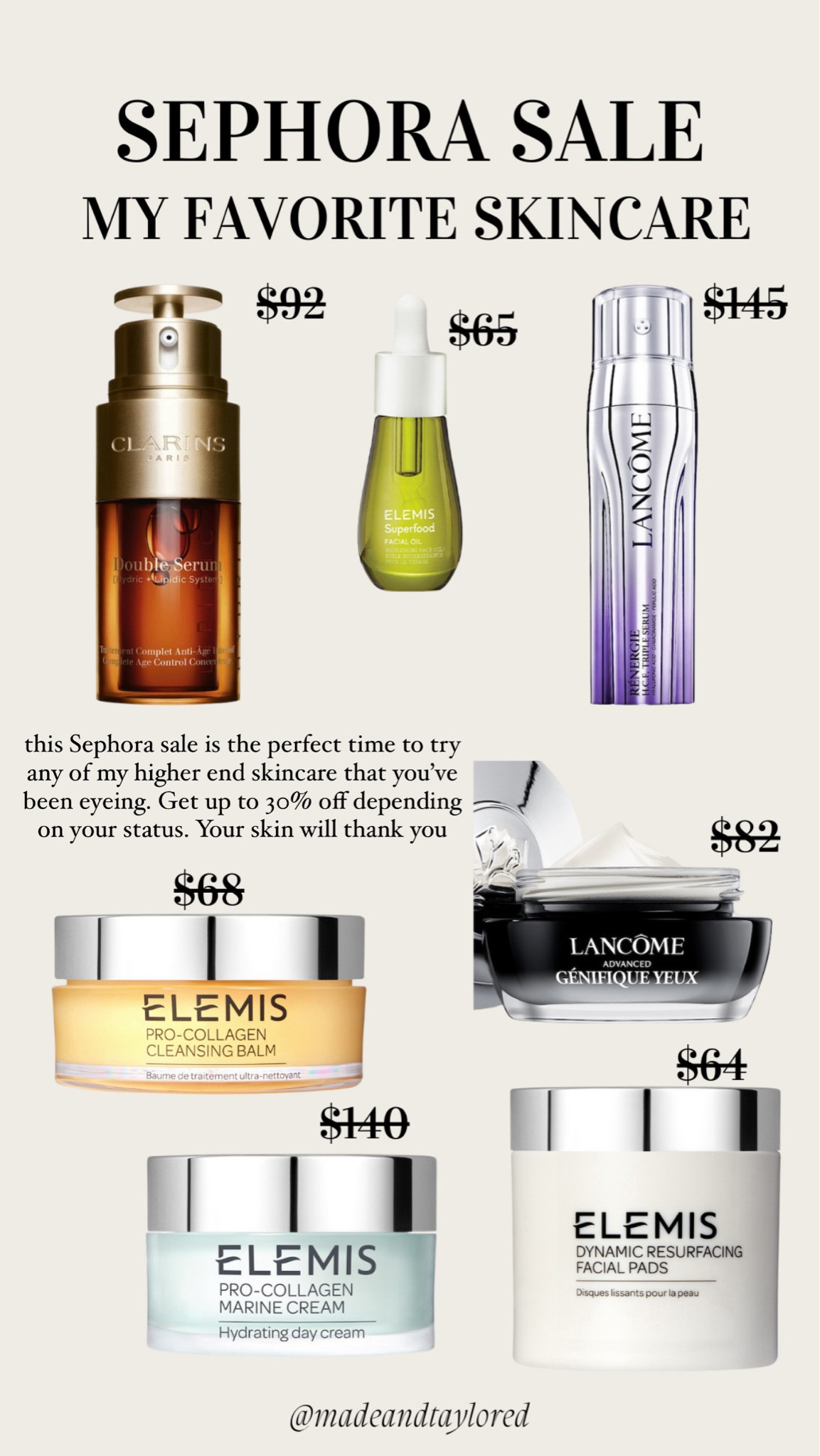 The Sephora sale is here! All of my favorite luxury skincare items are gonna be up to 30% off depending on your tier - here are all of my skincare recommendations 🤍


#LTKbeauty #LTKxSephora #LTKsalealert