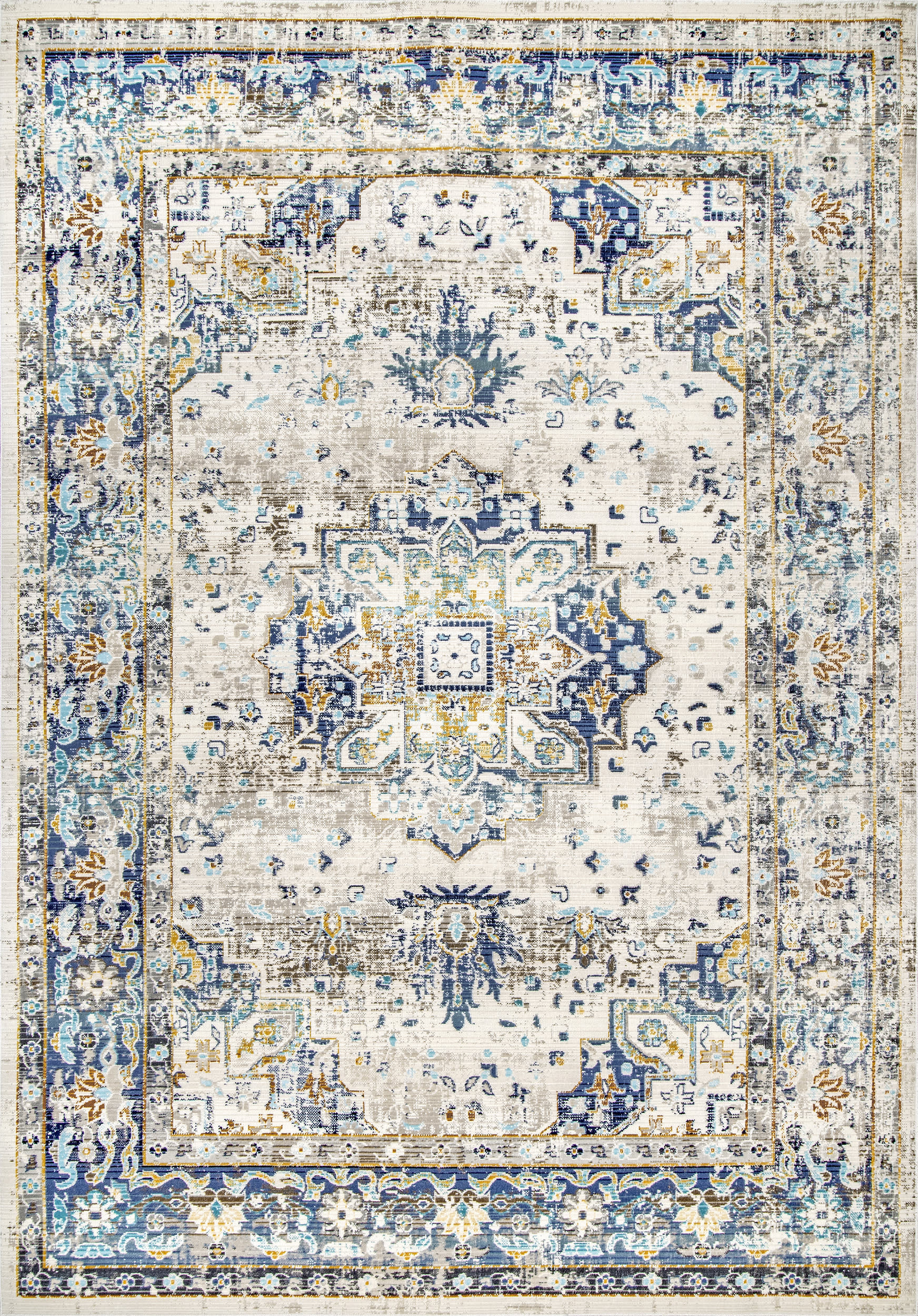 Blue Fading Token 3' x 5' rug | Rugs USA