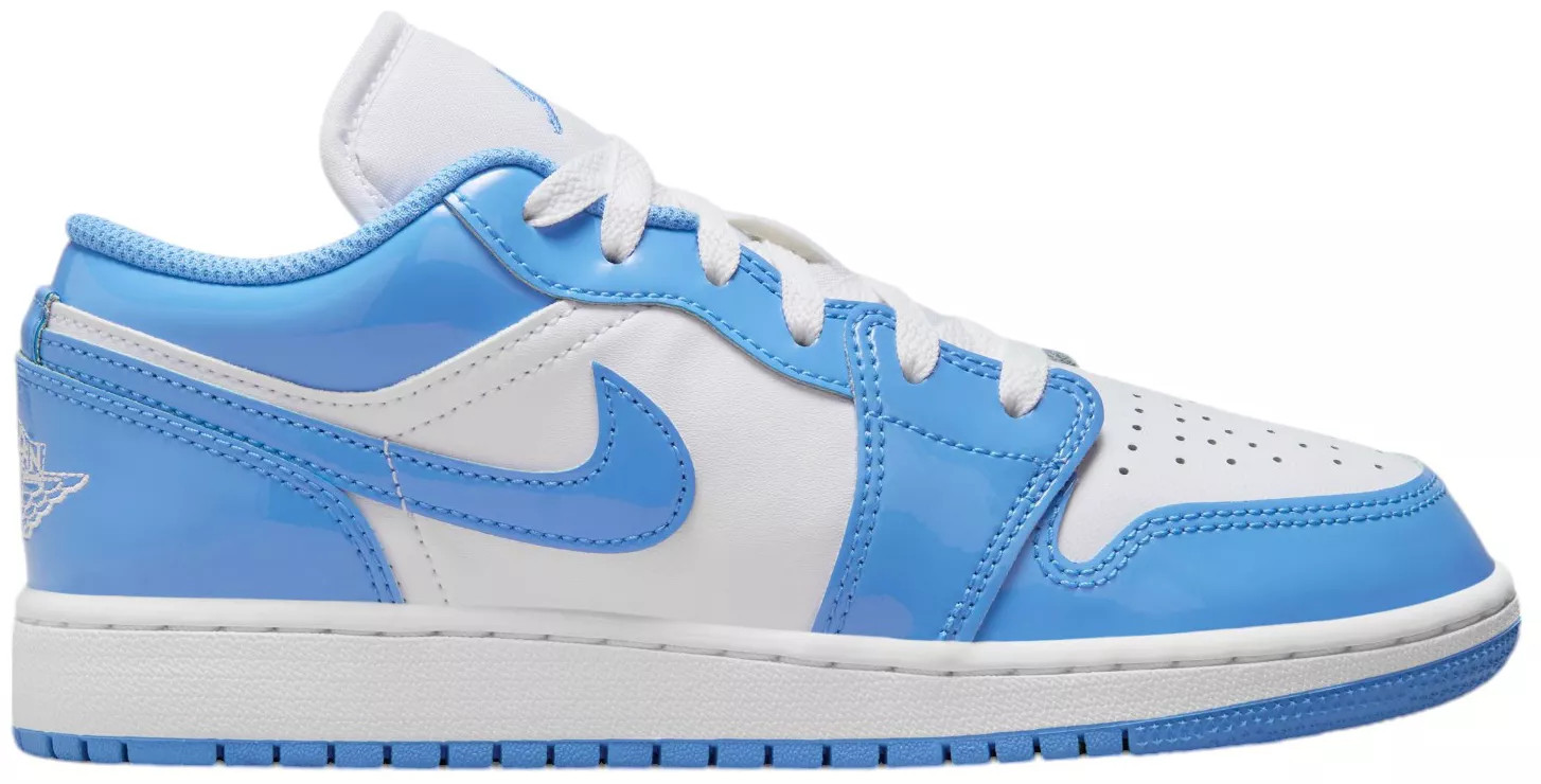Jordan Kids' Grade School Air Jordan 1 Low SE Basketball Shoes, Size 6.5, White/Blue | DICK'S Sporting Goods
