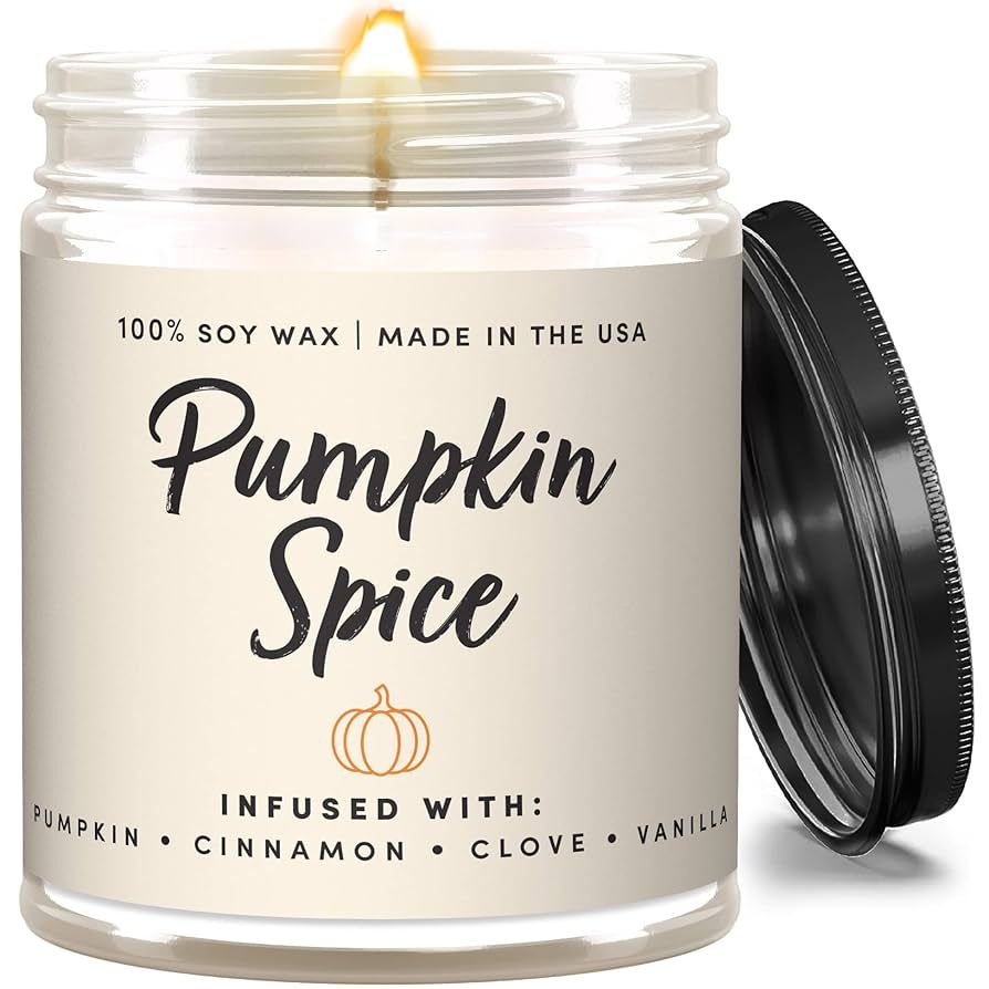 WAX & WIT Fall Candles, Pumpkin Spice Candles for Home, Autumn Candle, Pumpkin Candle, Fall Scent... | Amazon (US)