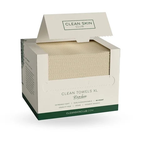 Clean Skin Club Bamboo Clean Towels XL | World 1ST Biodegradable Face Towel | Award Winning Disposab | Walmart (US)