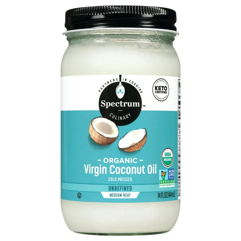 Spectrum Naturals Organic Unrefined Virgin Coconut Oil, 14 fl oz | Walmart (US)