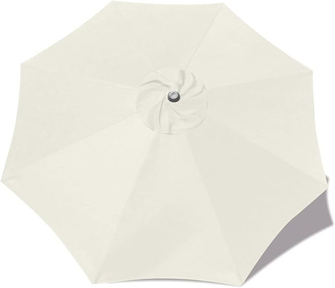 MASTERCANOPY Patio Umbrella 9 ft Replacement Canopy for 8 Ribs-Creamy White | Amazon (US)