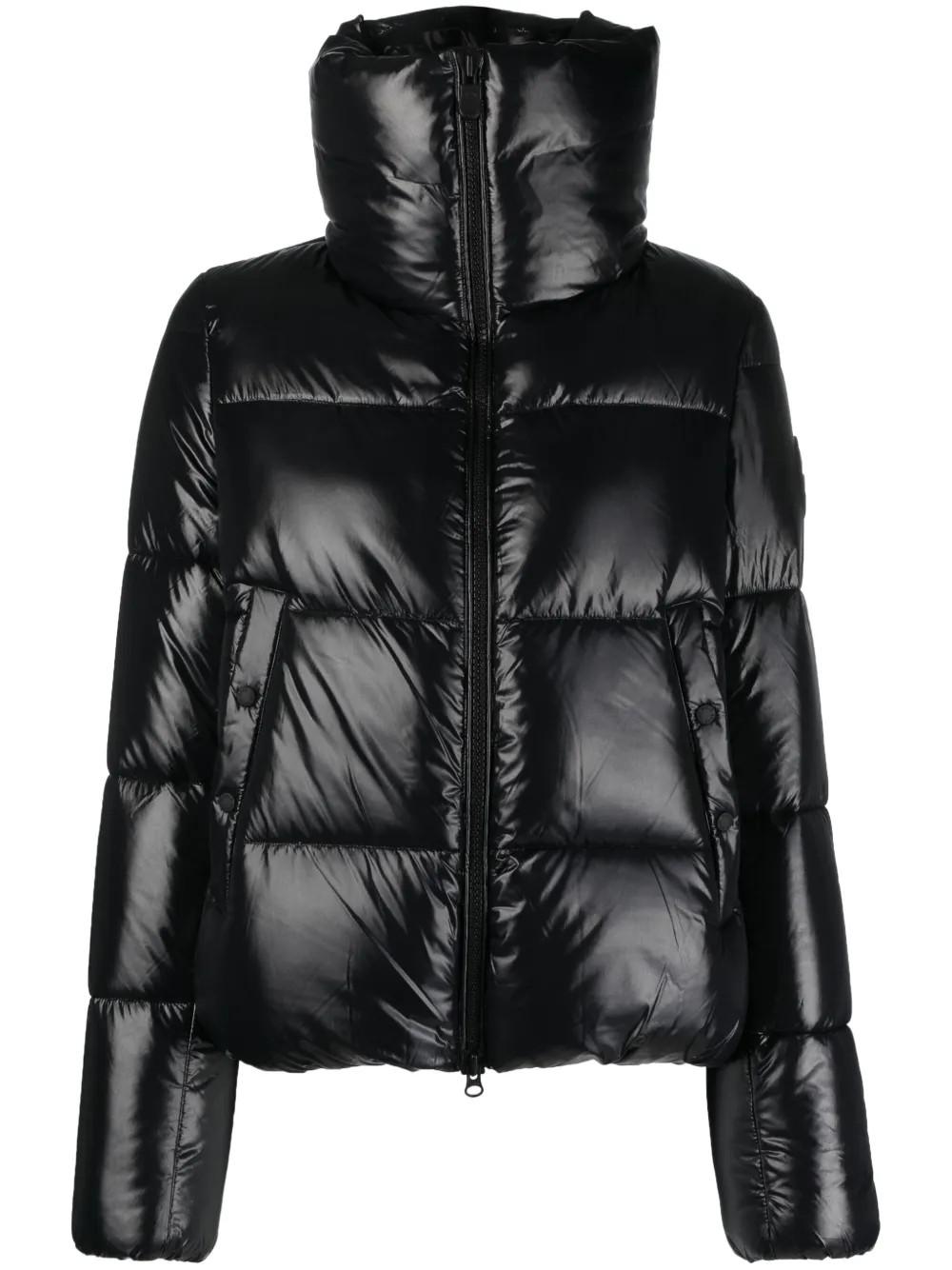 Save The Duck logo-patch Puffer Jacket - Farfetch | Farfetch Global