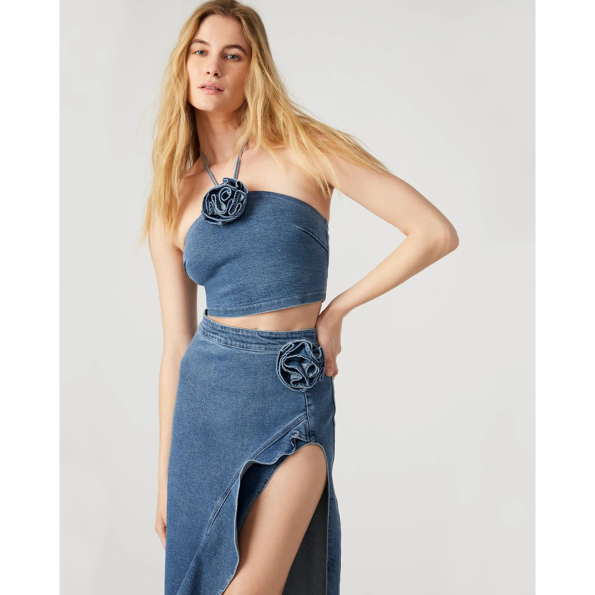 Reseda Denim Top | Shop Simon