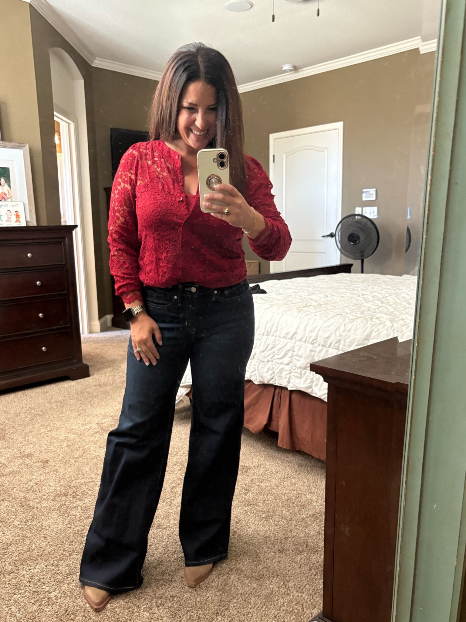 Okay, I’m officially sold on these jeans! 🤎 These Levi’s wide-leg jeans have the perfect dark wash, a flattering high-rise fit, and just enough stretch to be comfortable all day. I’m wearing a 27 Short and paired them with a pretty burgundy lace top + cognac pointed-toe heels for an easy fall teacher outfit/workwear look.

Perfect for petite-friendly fall outfits, teacher style, workwear, wide-leg jeans & elevated casual outfits. 🍂

#teacherstyle #teacheroutfit #teacherworkwear #falloutfit #fallstyle #petitefashion #petitefriendly #widelegjeans #denim #workwear #casualworkwear #amazonfashion

#LTKootd #LTKSeasonal #LTKPetite