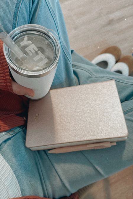 Morning iced coffee and journaling <3 | Yeti | white Yeti | rose gold journal | Koolaburra by Ugg | old navy jeans | ootd | treat yourself 

#LTKstyletip #LTKfindsunder50 #LTKfindsunder100