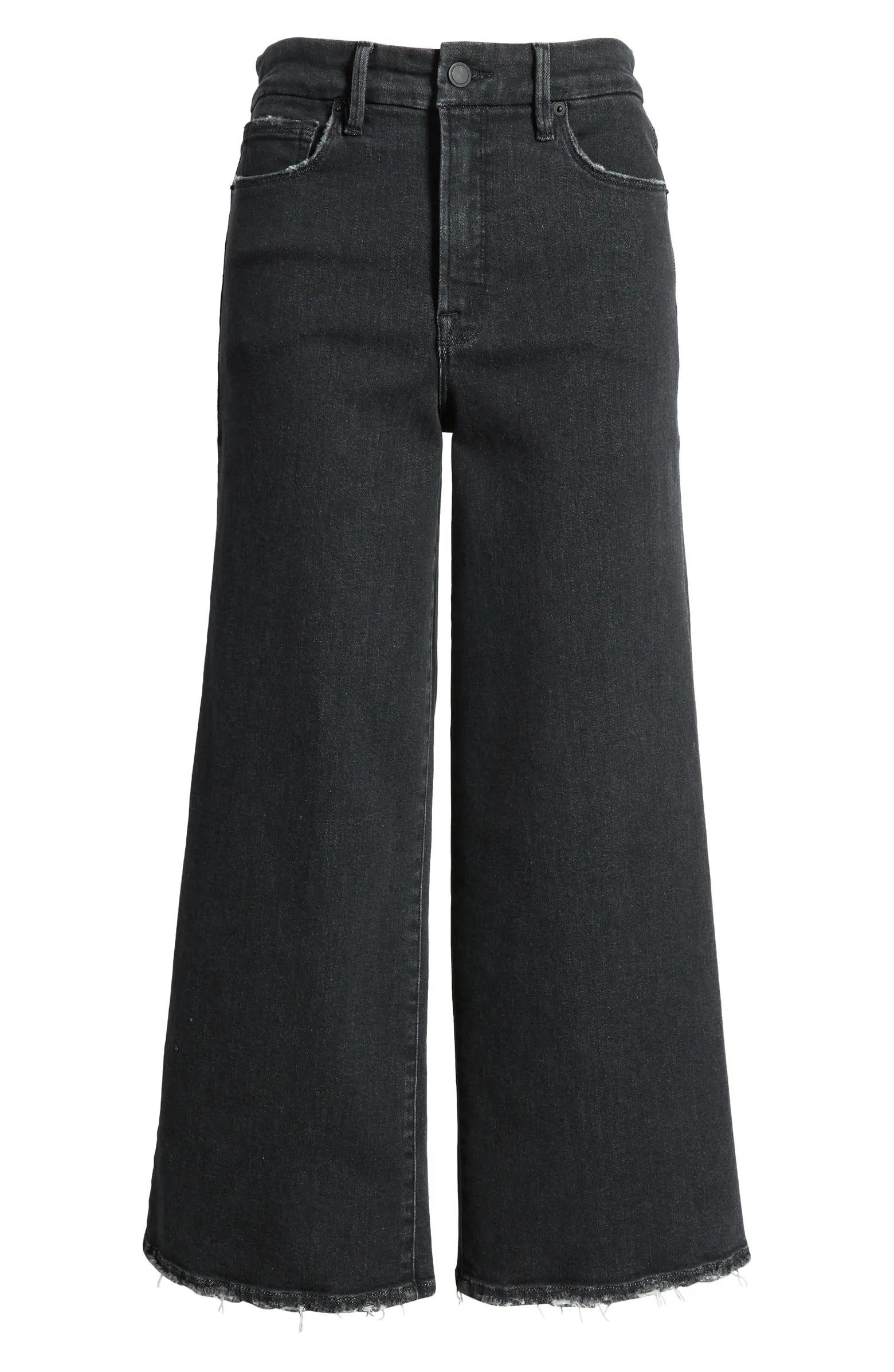 Good American Good Waist High Waist Crop Palazzo Jeans | Nordstrom | Nordstrom