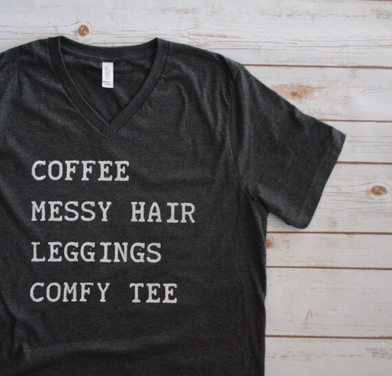 Coffee Shirt - Messy Hair - Comfy Tee - Womens Graphic Tees - Womens Clothing - Lazy Days - Coffee T | Etsy (US)