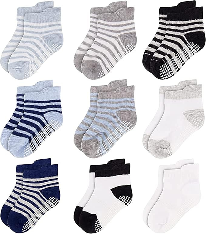Rising Star Baby Socks 6-12 Months 12-24 Months Toddler Socks Non Slip Grip Ankle Socks for Kids ... | Amazon (US)