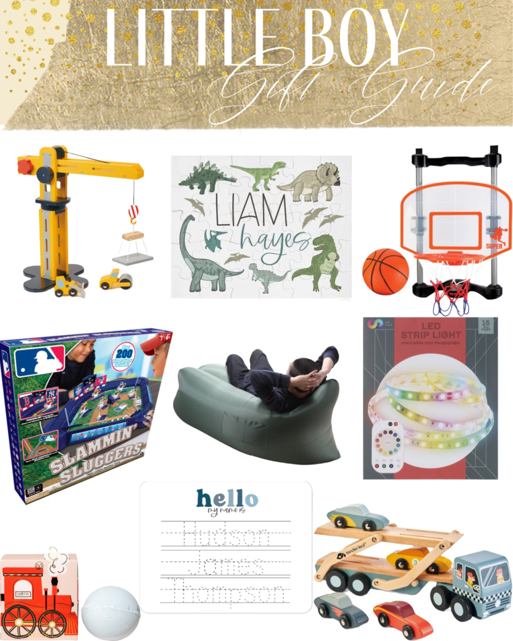 Gift a for little boys , custom name puzzle , custom boy gifts , over the door basket ball goal , gift ideas for boys 

#LTKHoliday #LTKGiftGuide #LTKSeasonal
