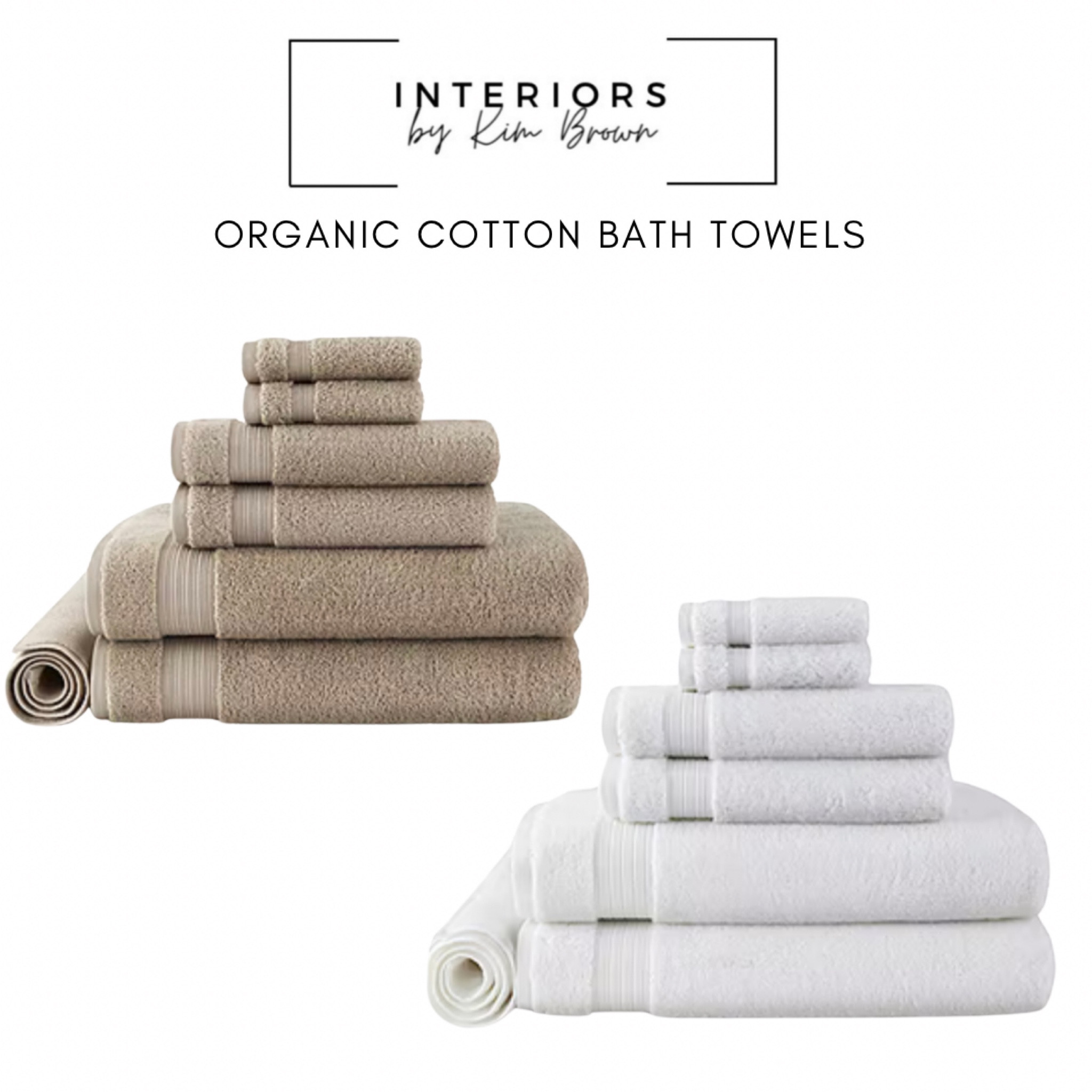 Organic cotton bath towels