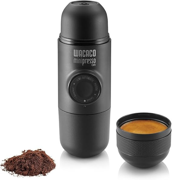 WACACO Minipresso GR, Portable Espresso Machine, Compatible Ground Coffee, Hand Coffee Make, Trav... | Amazon (US)