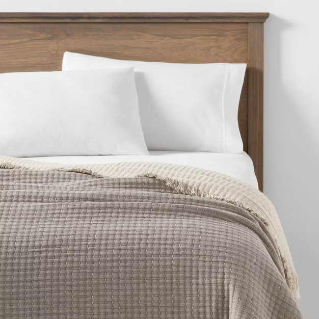 60"x80" Woven Throw Blanket Gray - Threshold™ | Target