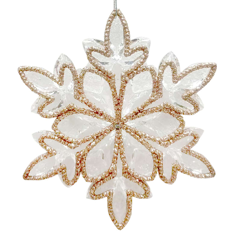 Acrylic Snowflake Ornament, 5" | At Home