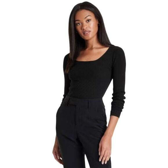 A New Day Women's Square Neck Pullover Sweater Black Size Medium | Poshmark