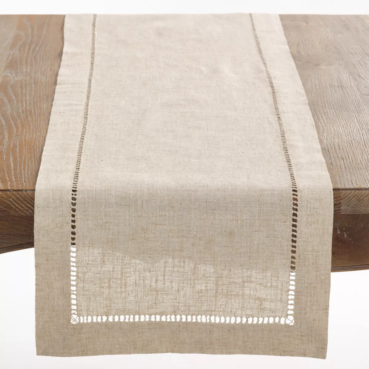 Saro Lifestyle Poly Blend Rustic Style Table Runner With Hemstitch Border | Target