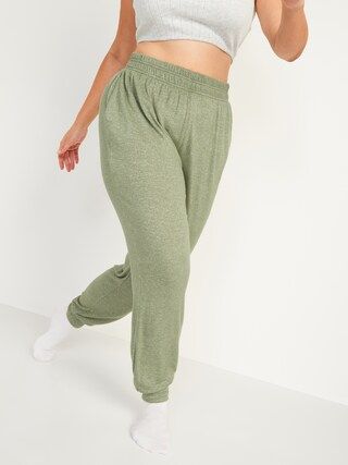 High-Waisted Plush-Knit Jersey Jogger Pants for Women | Old Navy (US)