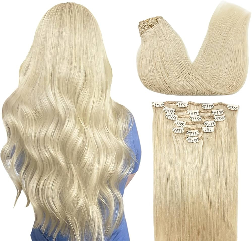 GOO GOO Clip in Hair Extensions Real Human Hair, Remy Human Hair Extensions Clip ins for Women, N... | Amazon (US)