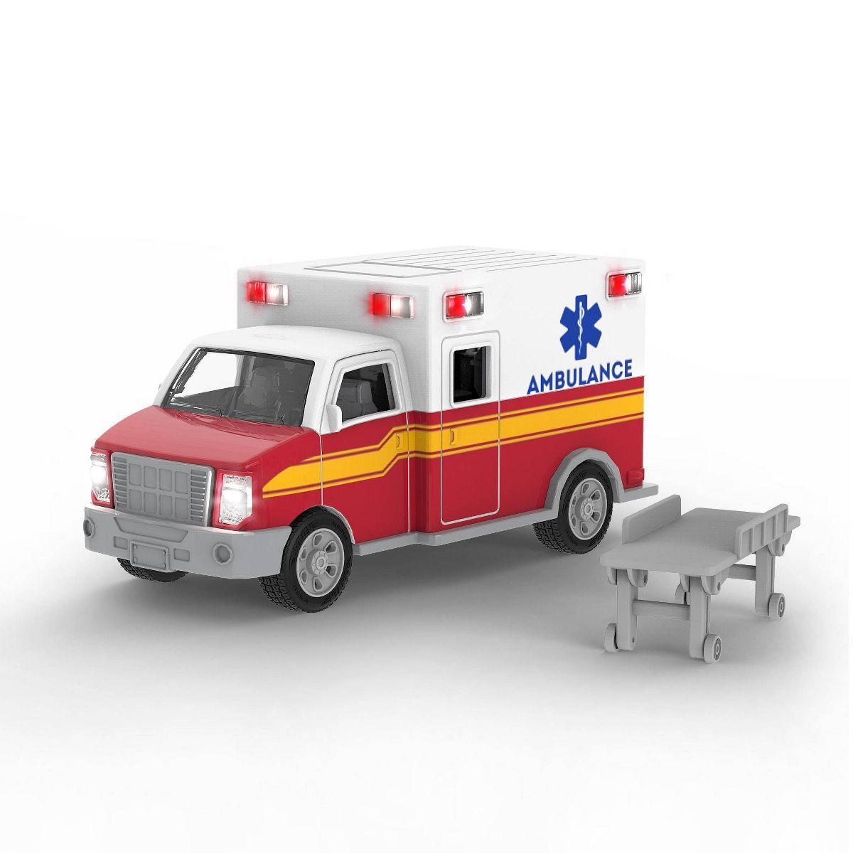 DRIVEN – Small Toy Emergency Vehicle – Micro Ambulance - White & Red | Target