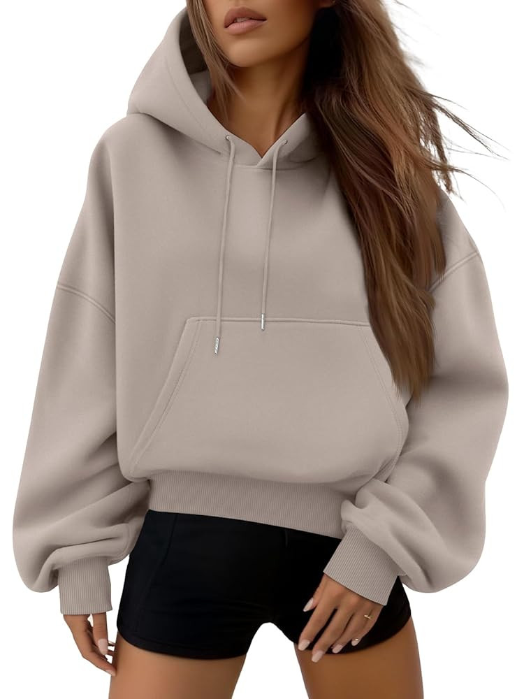 Trendy Queen Womens Cute Cropped Hoodies Y2k Long Sleeve Sweatshirts Fall Fashion Outfits Winter ... | Amazon (US)