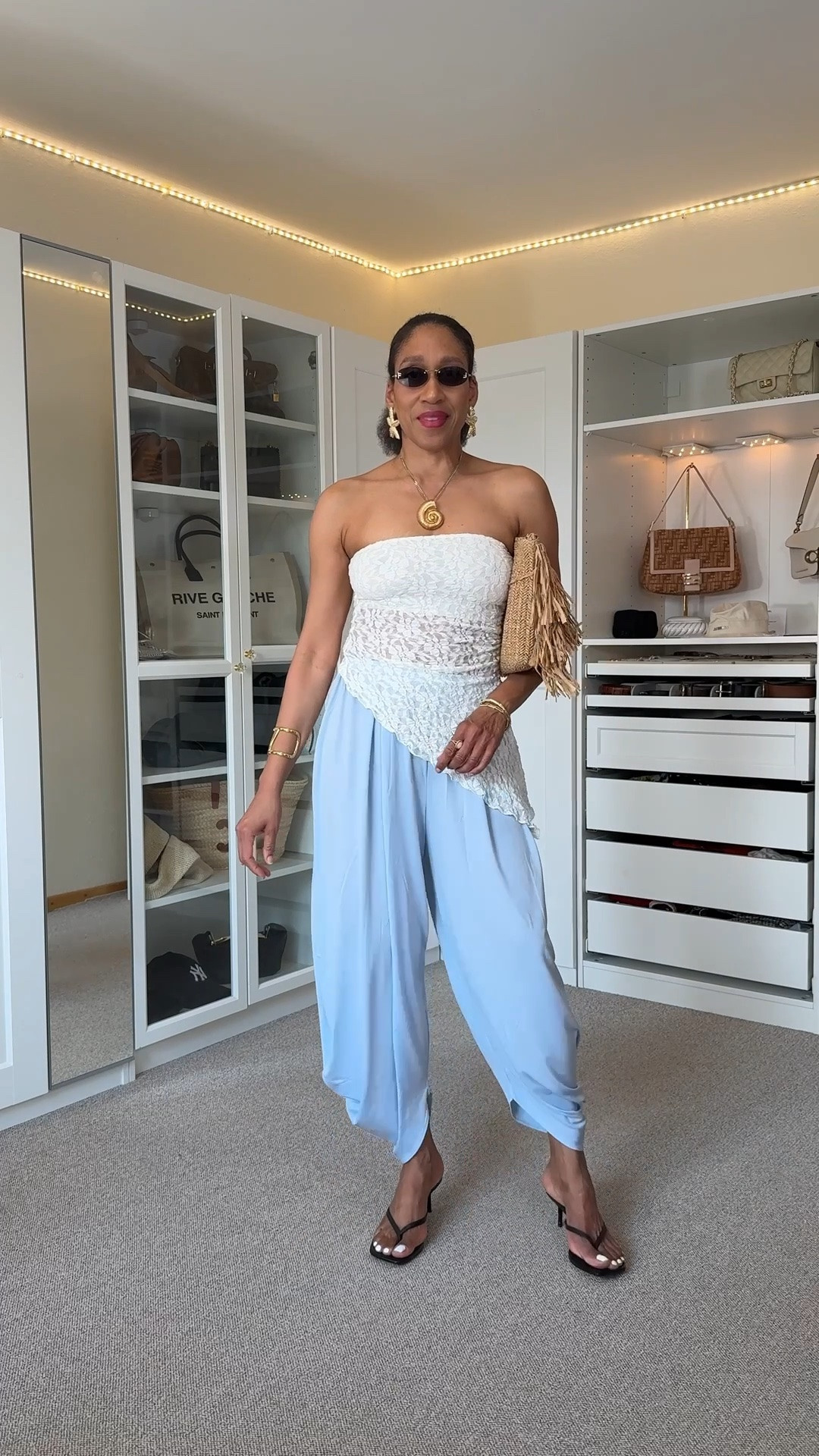 Looking for vacation outfits for the beach and beyond? This blue summer look is comfortable, polished and easy to wear from a relaxed afternoon to dinner by the sea. A simple summer outfit over 40 that still feels elevated.

#LTKEurope #HM #summeroutfit 

 #LTKootd #LTKOver40 #LTKTravel