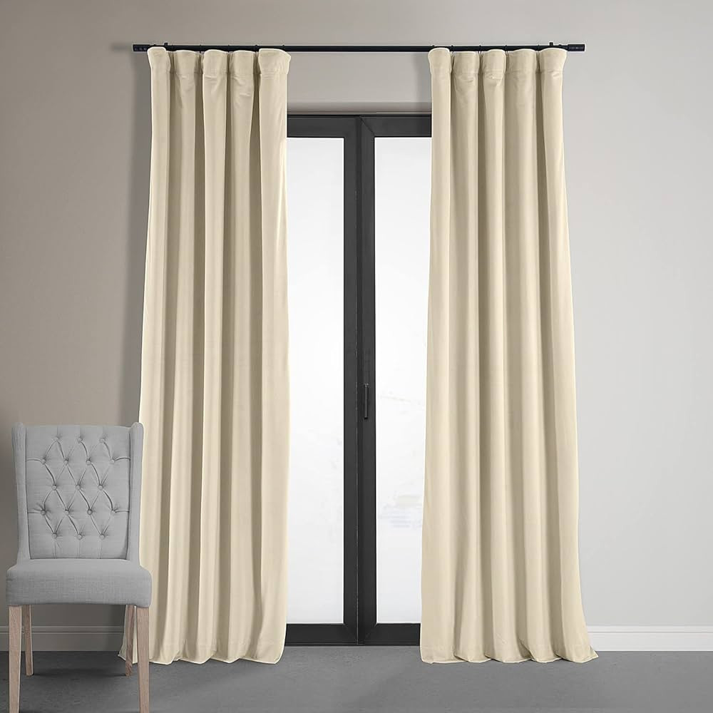 HPD Half Price Drapes Signature Velvet Thermal Blackout Curtains for Living Room 96 Inch Long (1 ... | Amazon (US)