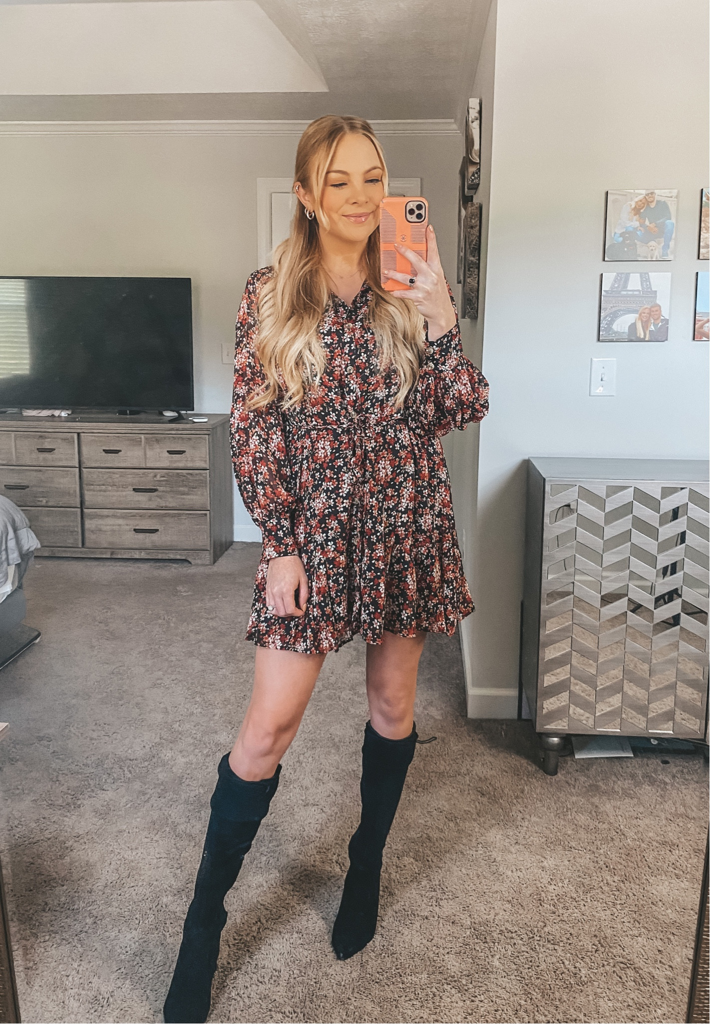 Fall transition outfit, floral dress, fall dress, fall outfit, fall family photos dress 

#LTKstyletip #LTKunder50