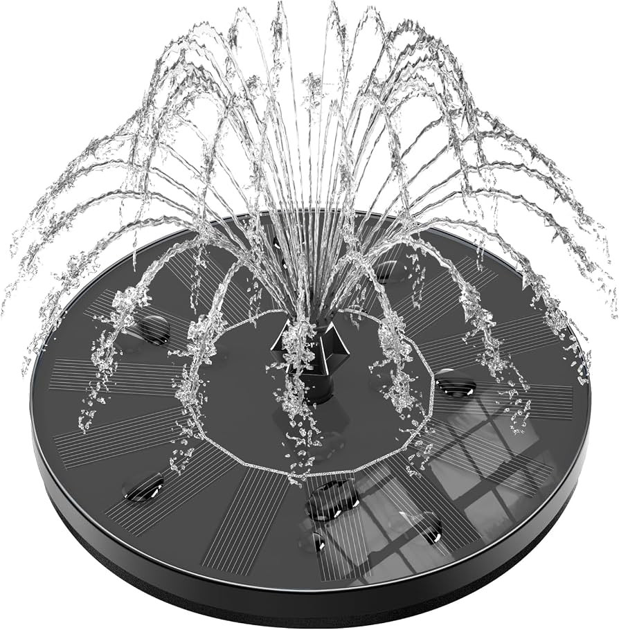 Solar Fountain Bird Bath Fountains Pump Upgraded 100% Glass Panel, Solar Powered Water Fountain w... | Amazon (US)