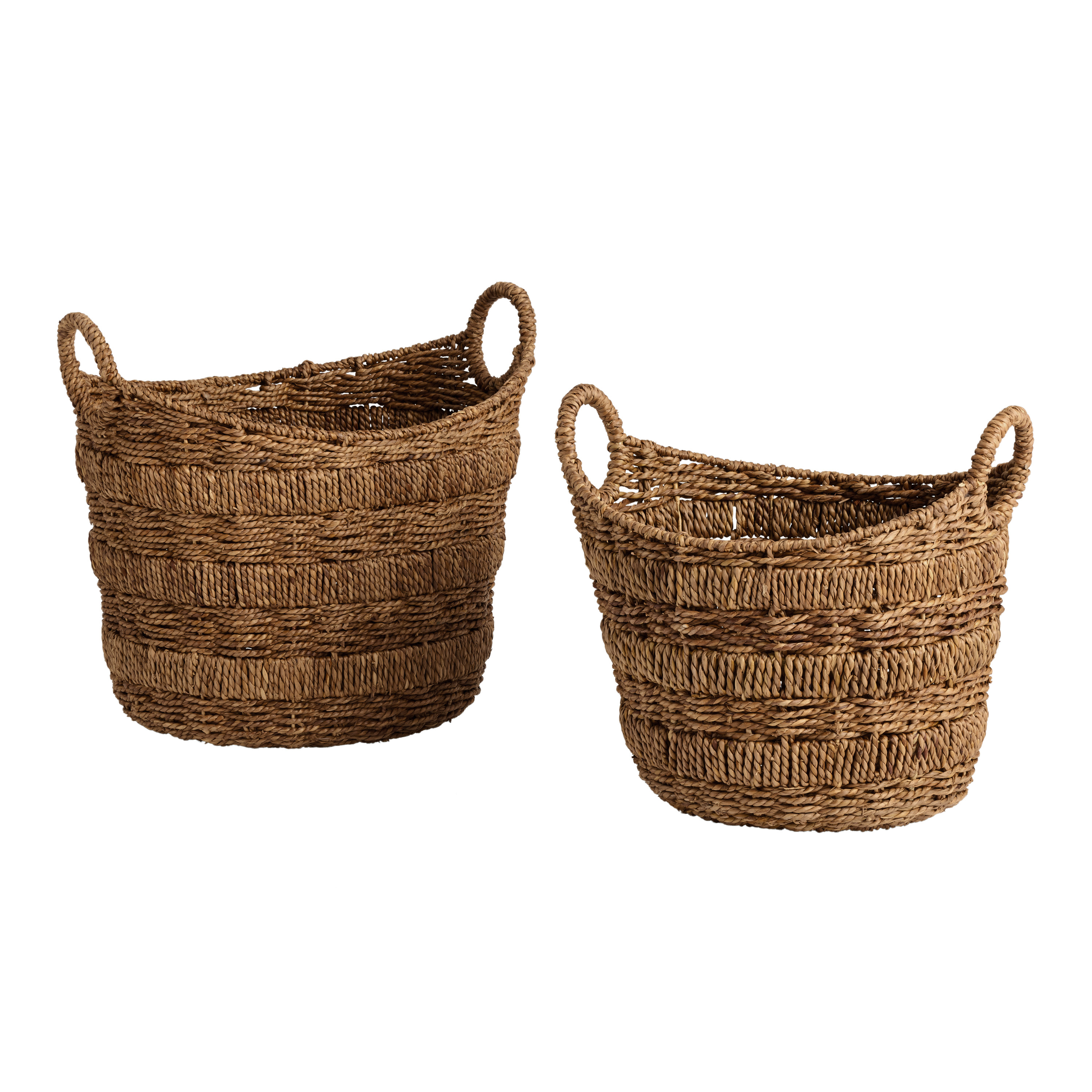 Hana Walnut Water Hyacinth Tote Basket | World Market