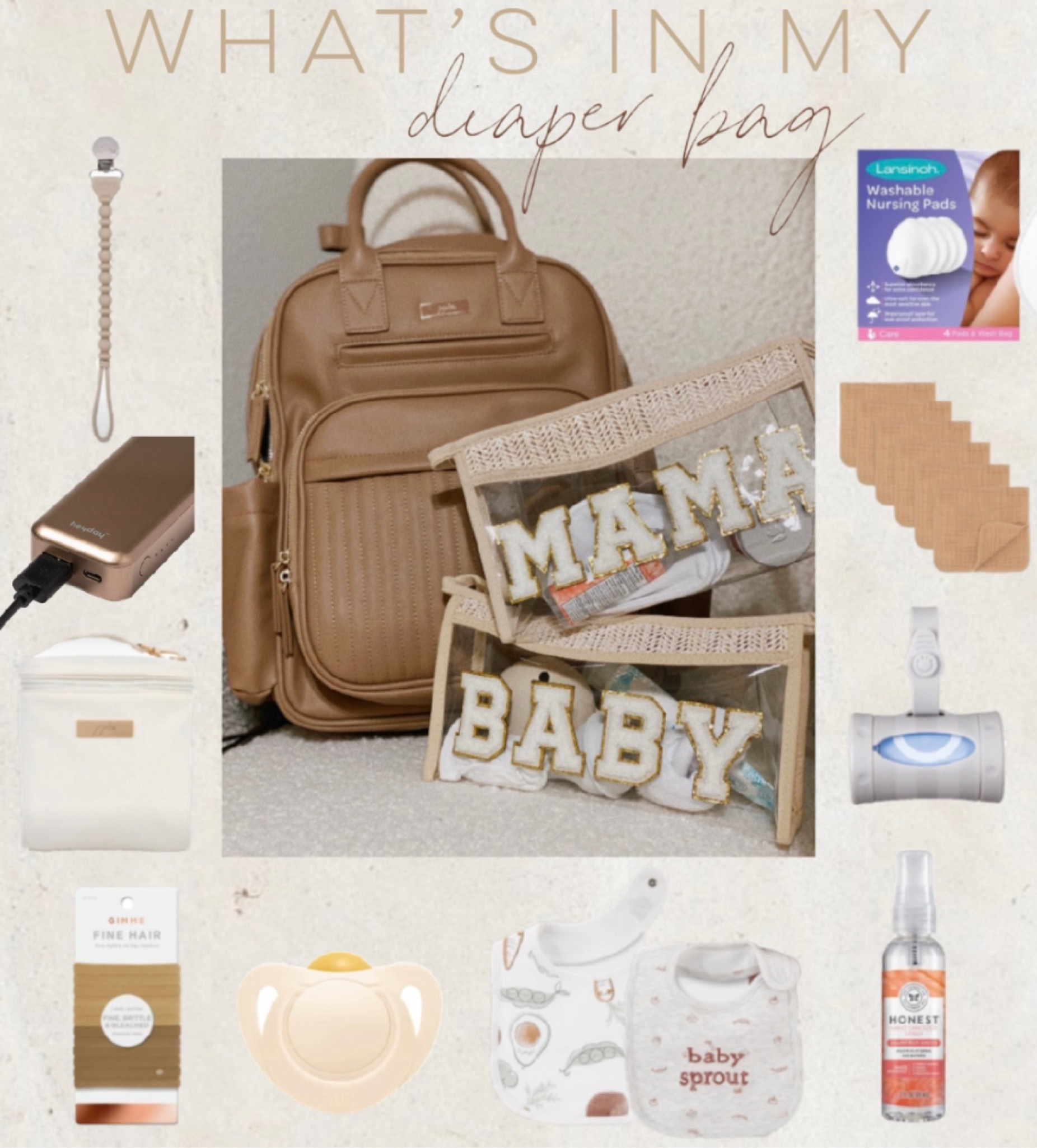 Just some of my diaper bag essentials, I’m loving these “Mama” and “Baby” pouches! So cute and affordable! My exact diaper bag is from buybuybaby but I linked a few similar ones 
.
.
.
#diaperbag #neutraldiaperbag #diaperbagessentials #whatsinmydiaperbag #baby #babyessentials #newborn #newbornfavorites #neutralbaby #

#LTKunder100 #LTKbump #LTKbaby