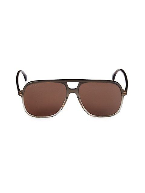 Gucci 58MM Aviator Sunglasses on SALE | Saks OFF 5TH | Saks Fifth Avenue OFF 5TH