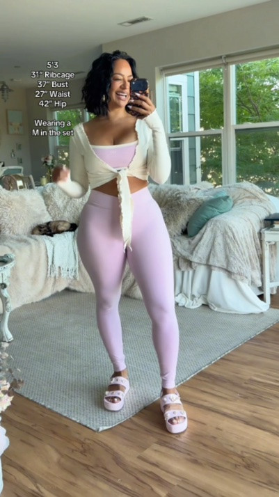 437 never misses with the Pilates princess activewear outfits! Unmatched quality and fabric 💕 @Shop 437 

WHERE TO WEAR IT: Gym, yoga, Pilates, errands, coffee shop 
STRETCH: Yes
TRUE TO SIZE: Yes - Size up in the bra if you are larger chested 
OVERALL FIT: Tight
PETITE FRIENDLY: Yes

Sizing ⬇️
5’3 
Bust: 32DD
Waist: 27”
Hips: 42”
Wearing Size M in all pieces

Make sure you download the ✨FREE✨ LTK app and follow me @heyrissyrozay for all my style and beauty finds 🫶🏽

over 40 outfit ideas
petite curvy outfits

#LTKOver40 #LTKPetite #LTKActive