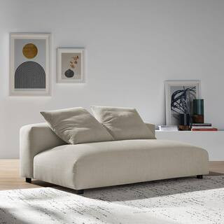Solace 65.5in. Modular Fabric Loveseat in Linen | The Home Depot