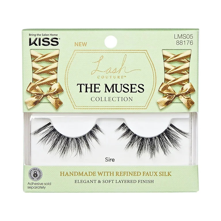 KISS USA Lash Couture the Muses Collection False Eyelashes, Style 'Sire', Black, 1 Pair | Walmart (US)