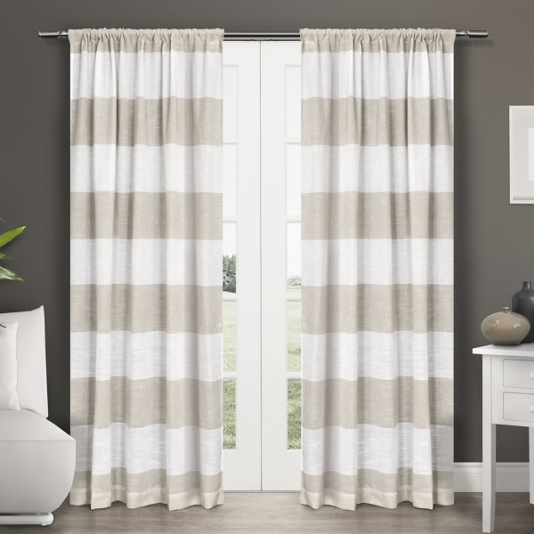 Tan Deena Curtain Panel Set, 96 in. | Kirklands | Kirkland's Home