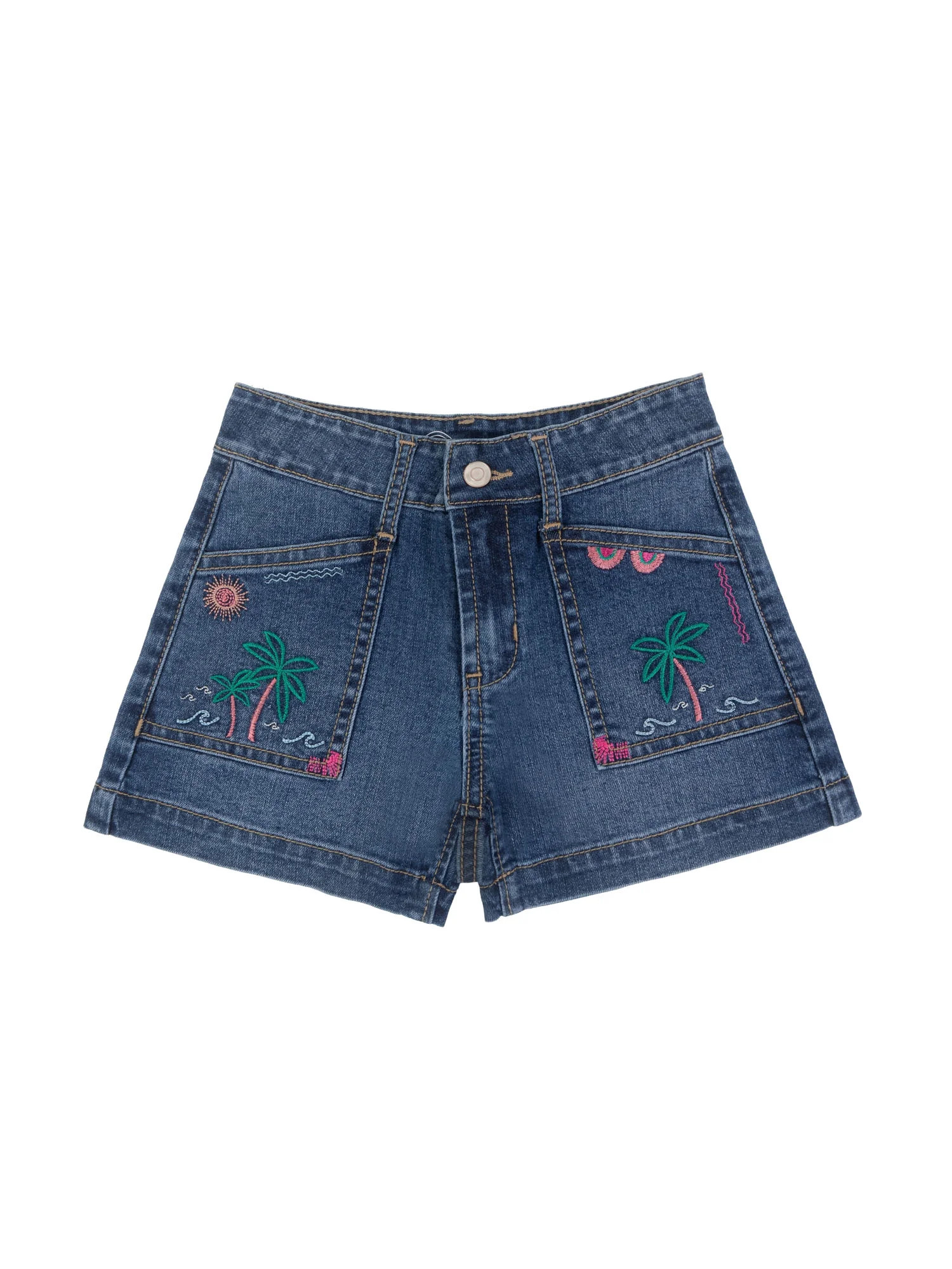 Wonder Nation Girls Denim Shorts, Size 5-18 | Walmart (US)