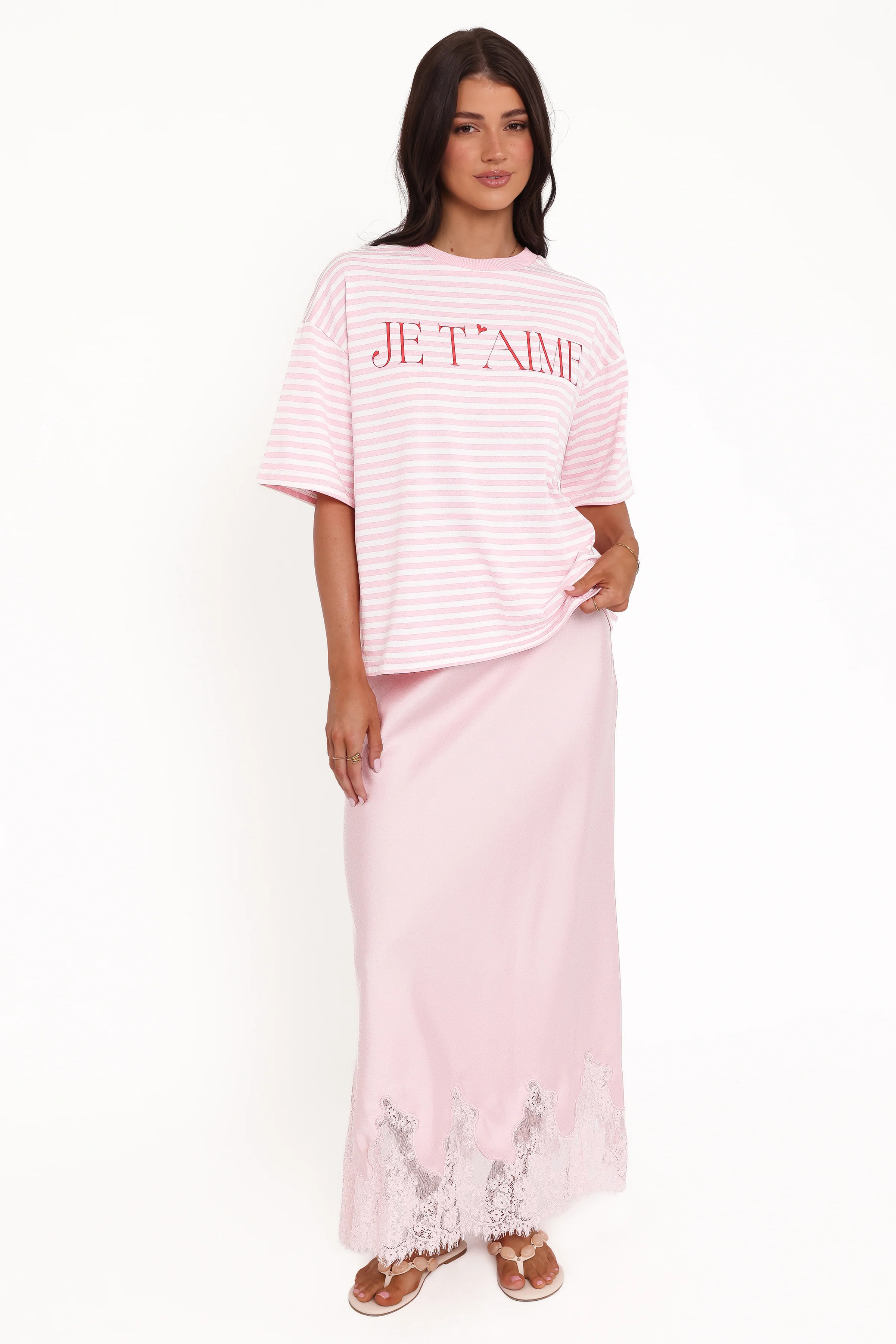 Marly Je T'Aime Tee - Pink Stripe | Petal & Pup (US)