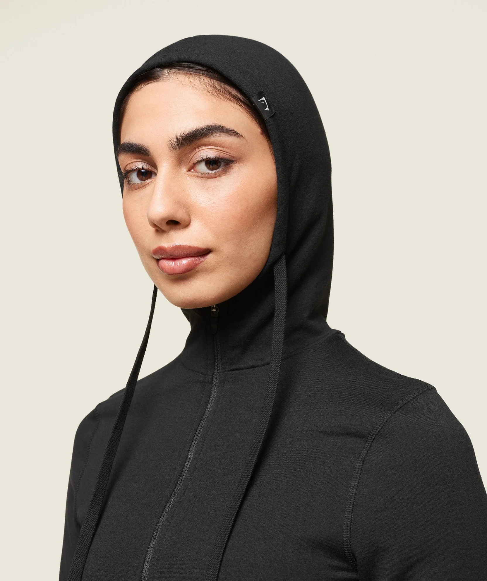 Gymshark GS x Leana Deeb Hooded Midi Top - Black | Gymshark US