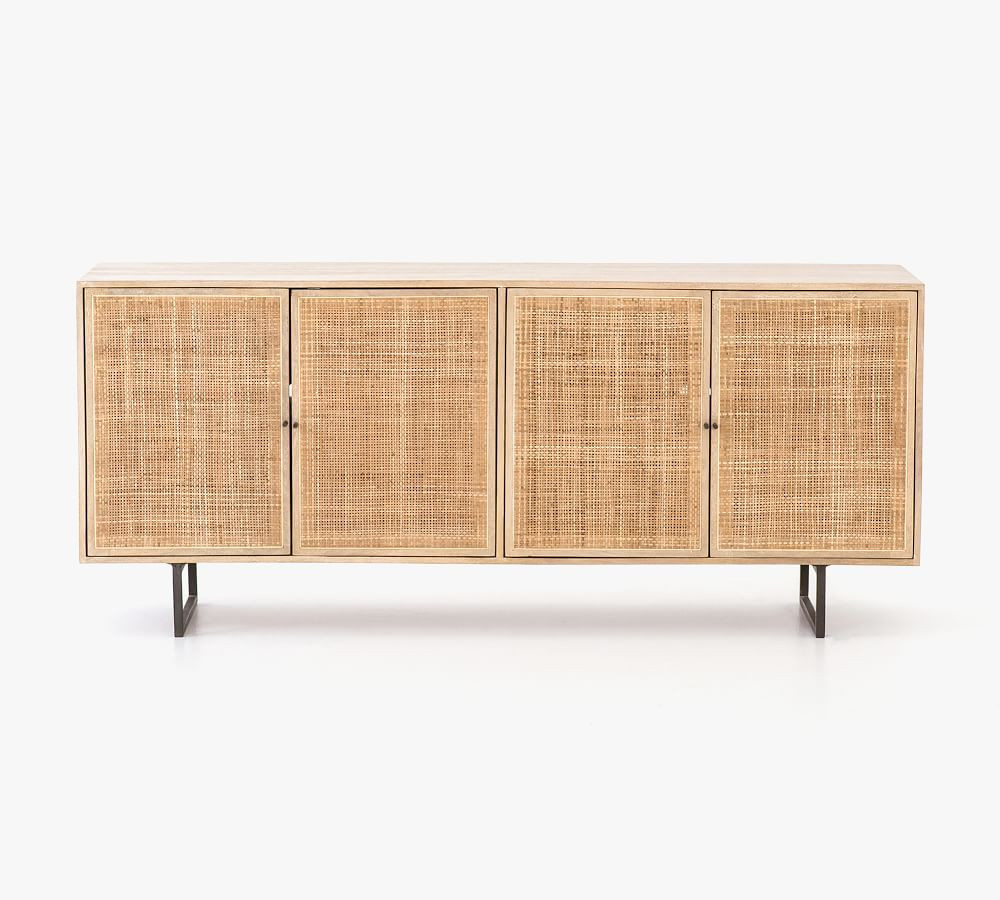 Dolores 72&amp;quot; Cane Buffet Console Table, Natural | Pottery Barn (US)