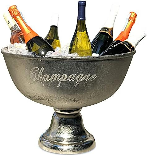 WHW Whole House Worlds Luxury Champagne Bucket with Old World Panache, Elegant Script Text Detail... | Amazon (US)