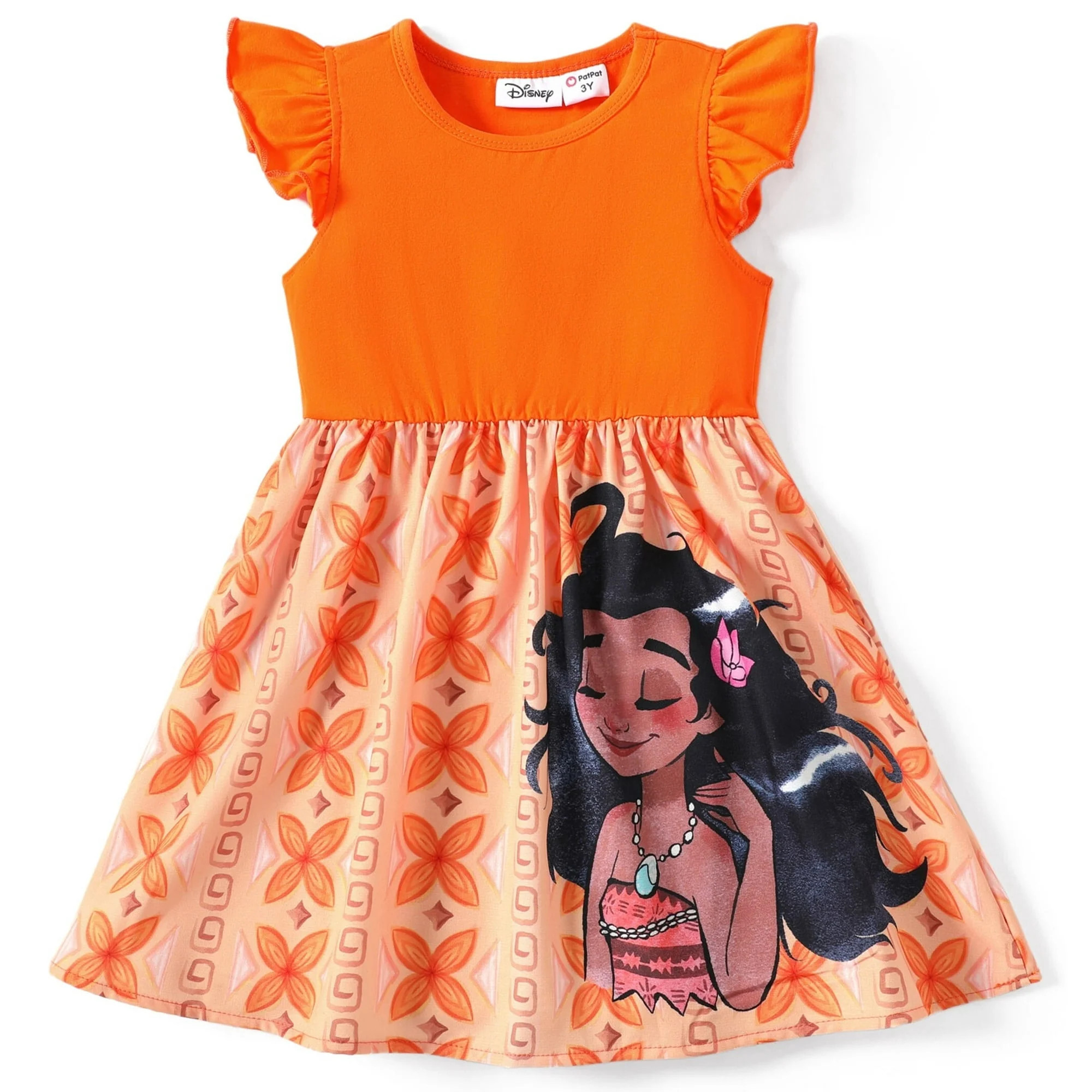 Disney Princess Toddler Girl Dresses Moana Ariel Character Ruffled Sleeveless Dress Size 3T | Walmart (US)