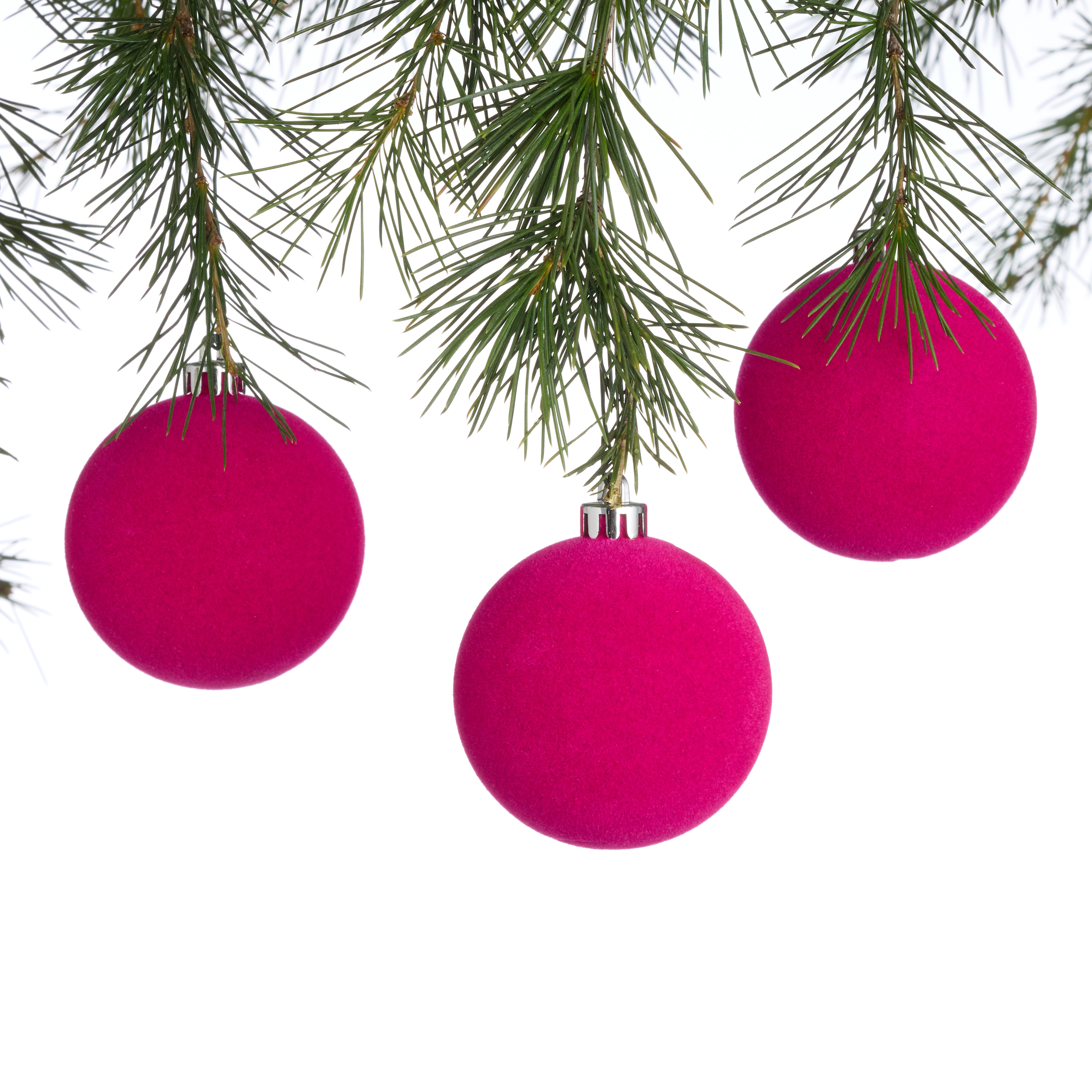 Flocked Shatterproof Ball Ornaments 9 Pack - World Market | World Market