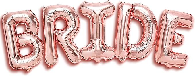 KatchOn, Giant Rose Gold Bride Balloons - 40 Inch | Bride Rose Gold Balloons for Bachelorette Par... | Amazon (US)