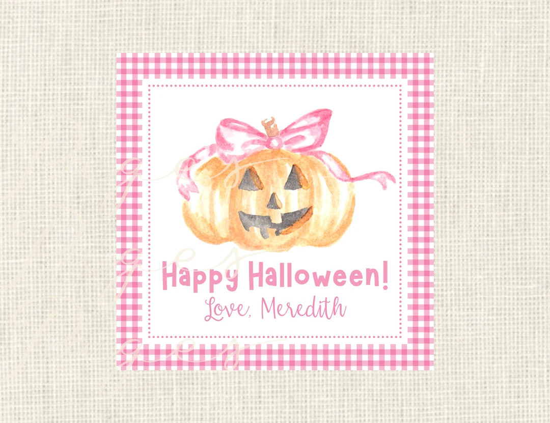 Watercolor Halloween Tags / Kids Tags for Halloween Treat Bags | Etsy (US)