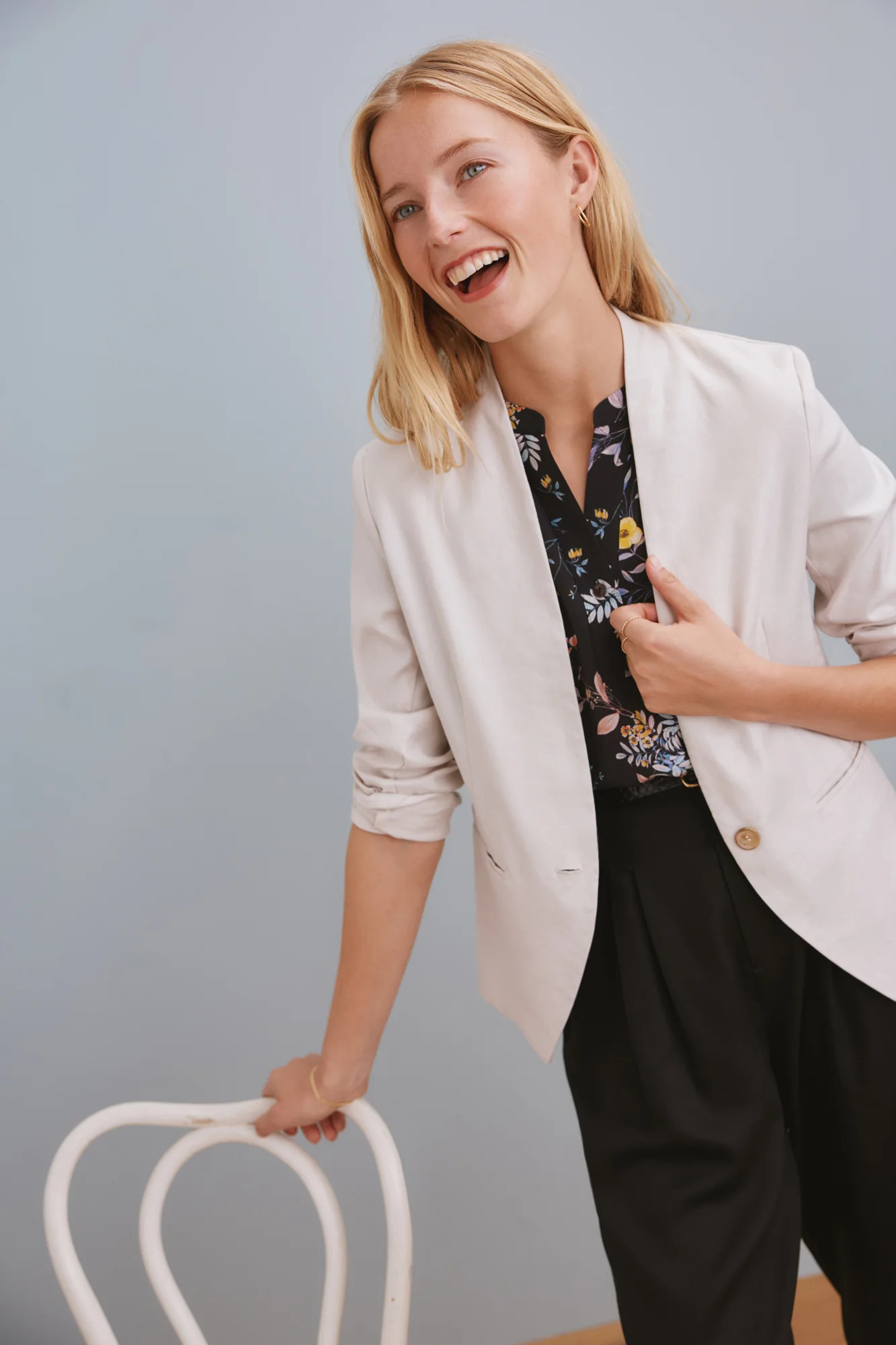 Meredith Femme Fête Blazer - Natural | Amour Vert