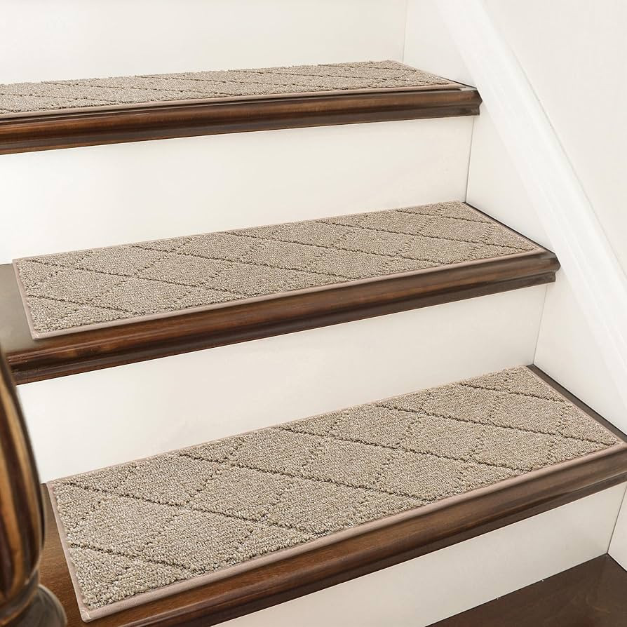 COSY HOMEER Edging Stair Treads Non-Slip Carpet Mat 28inX9in Indoor Stair Runners for Wooden Step... | Amazon (US)