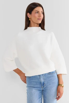 Ivory Mock Neck Sweater | Avara
