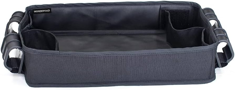 WONDERFOLD Double Sided Stroller Tray for Snacks & Activities Featuring Faux Leather Side for Eat... | Amazon (US)
